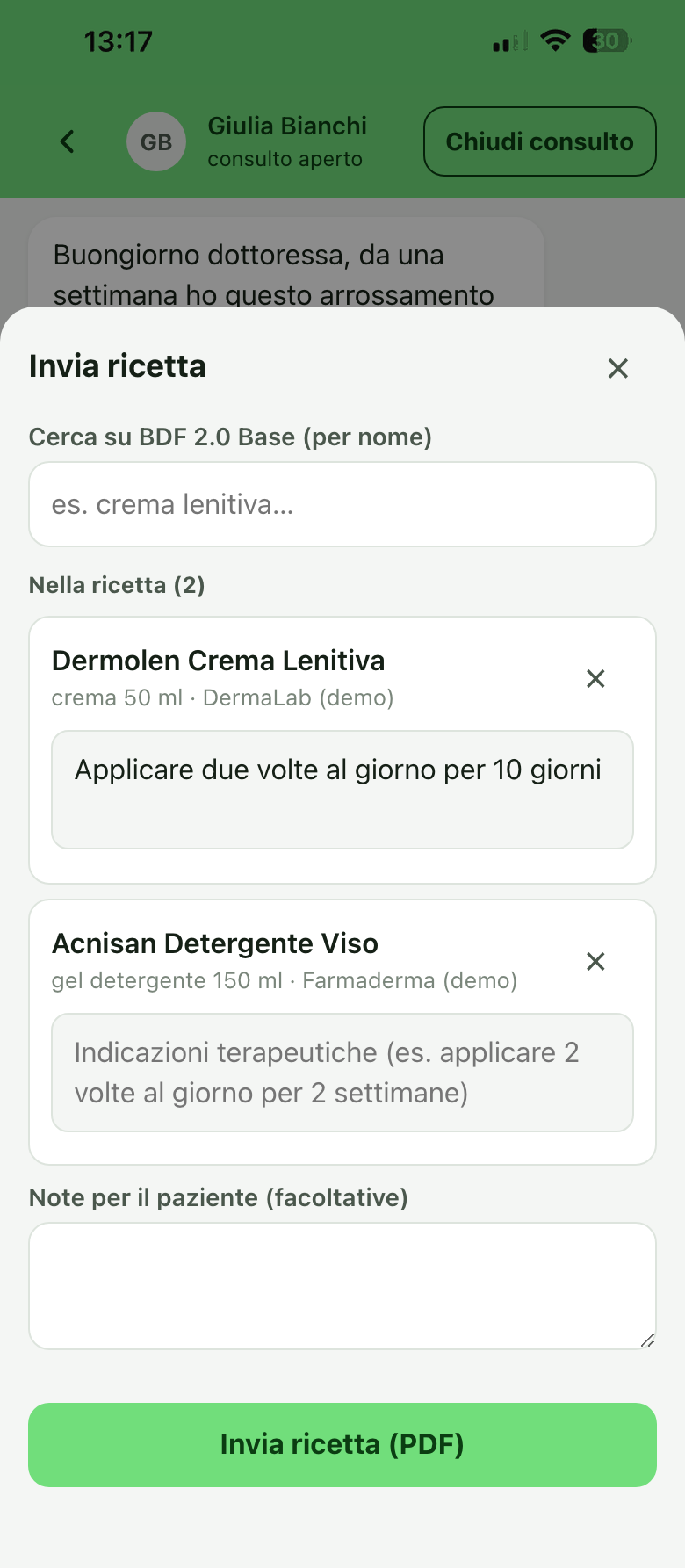 Componi la ricetta